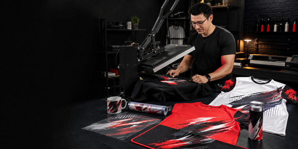 PerCo preparing custom printed clothing and merchandise